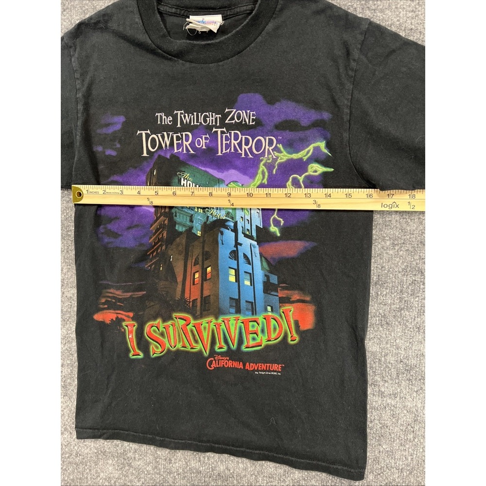 Vintage 2000s Disney California Adventure Tower of Terror Tee Adult Small - Picture 6 of 7